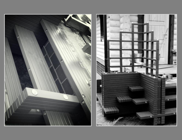 Лестница загородного дома, реализовано