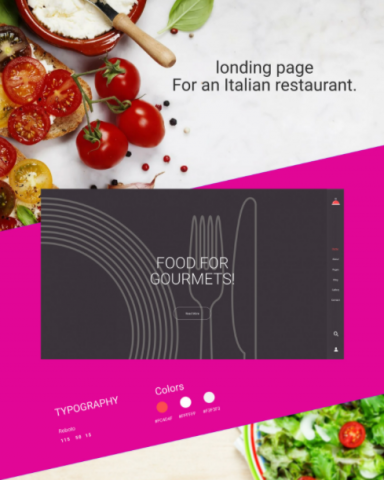 Italian restaurant website concept