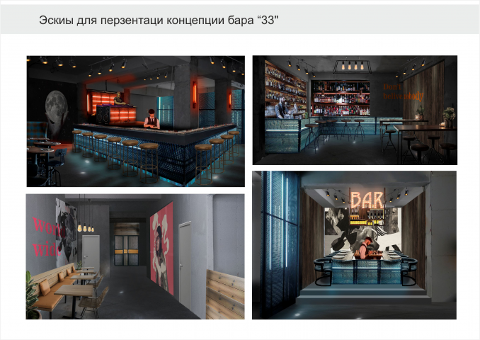 Дизайн интерьера бара