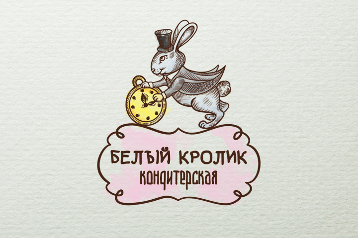 Логотип для сети кафе "Белый Кролик"