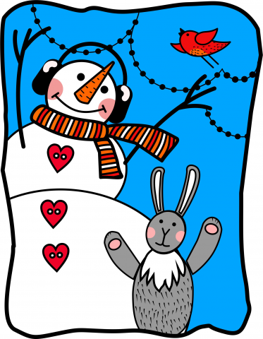 Детская иллюстрация "Дело было зимой"