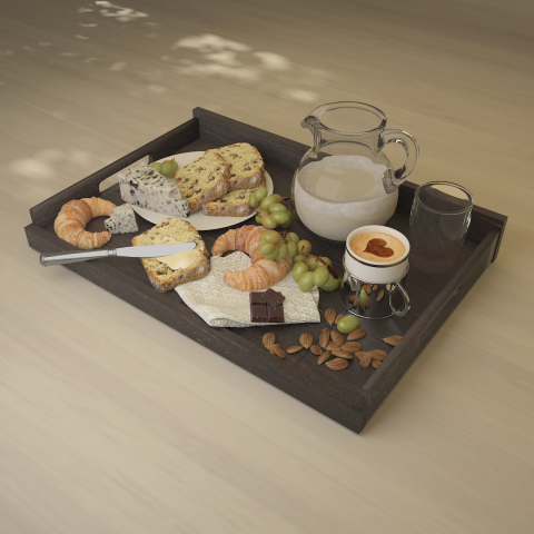 завтрак на подносе