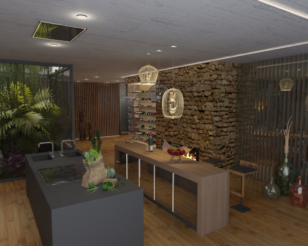 Вилла кухня