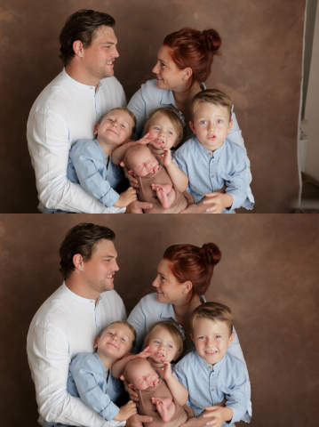 семейное фото ретушь