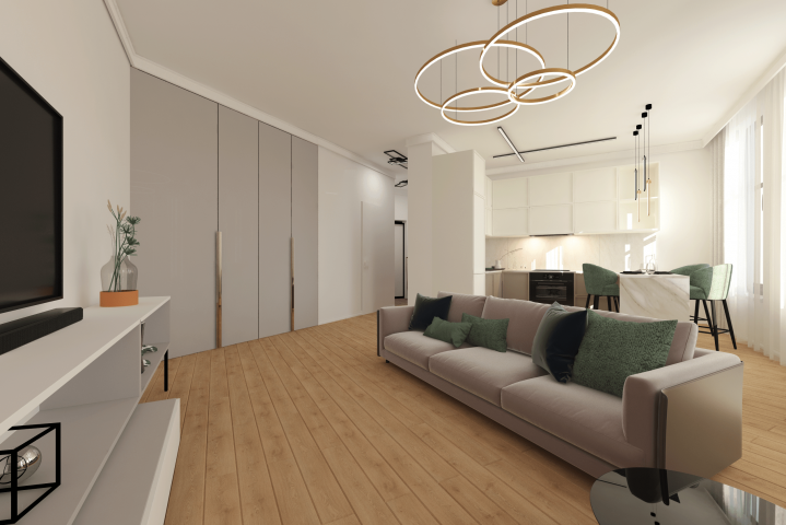 Визуализация интерьера гостиной