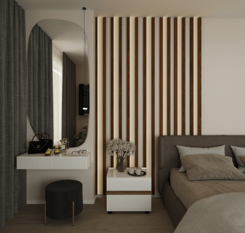 Визуализация интерьера спальни