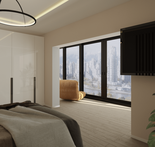 Визуализация интерьера спальни