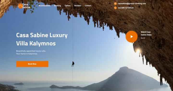 Landing Page, Casa Sabine