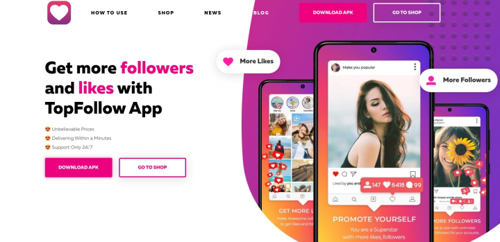 Верстка landing page, top Folow