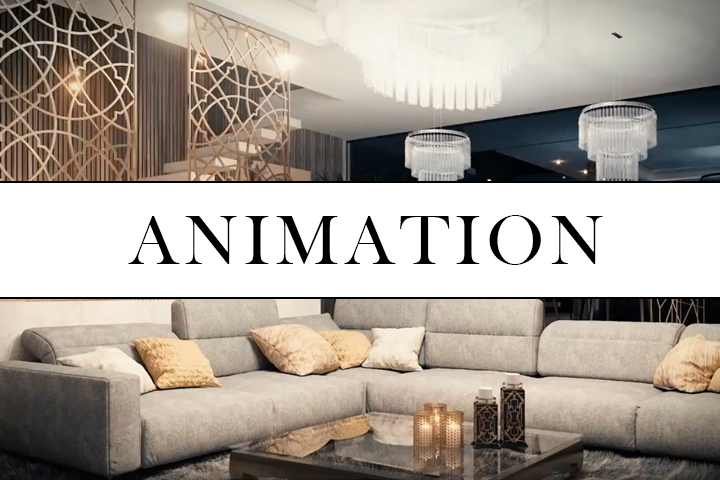 Фрагменты анимации, архитектурной, интерьерной и предметной