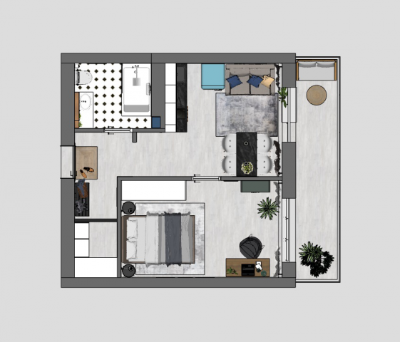 Интерьер квартиры с перепланировкой