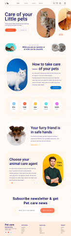 Дизайн сайта для "Pet.care"