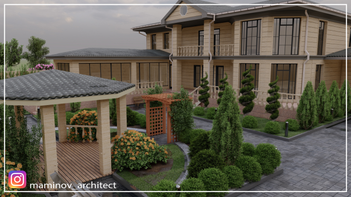 Проект Двухэтажного дома общей площадью 700 м2