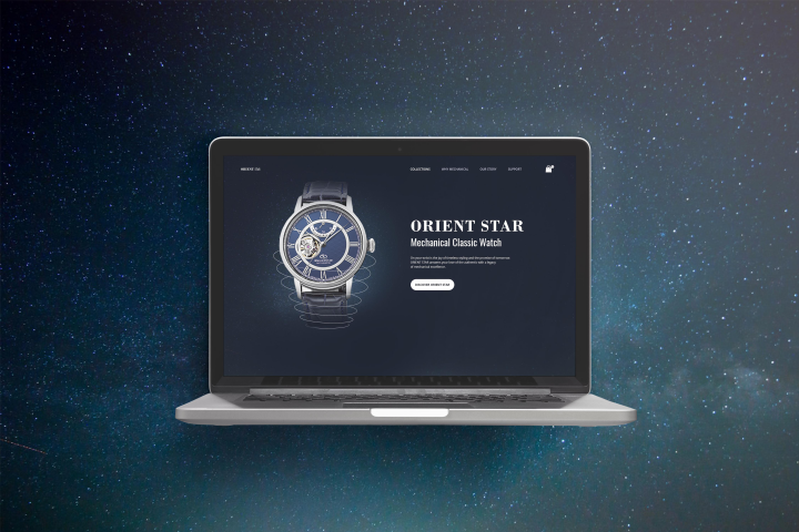 Дизайн интерфейса главного экрана  часов Orient