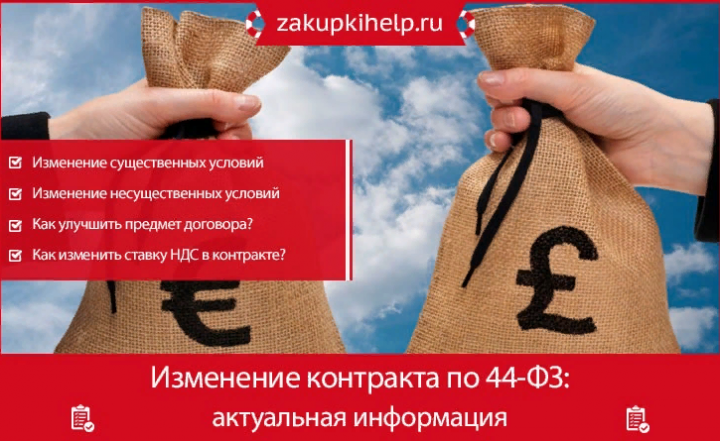 Статья "Изменение контракта по 44-ФЗ