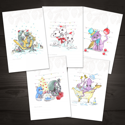 иллюстрации открытки к НГ
