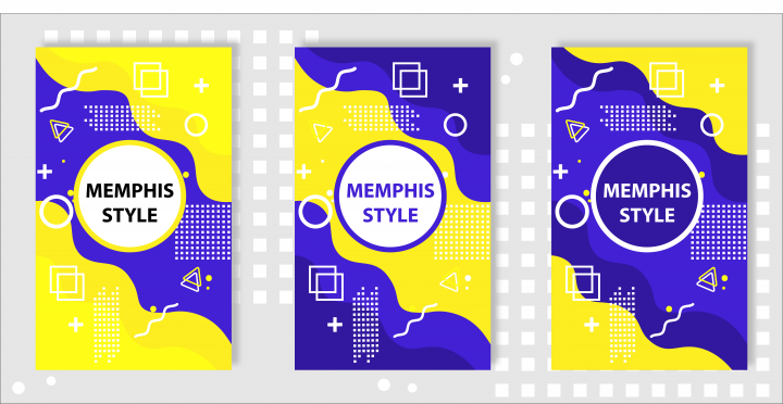 Листовки в стиле memphis