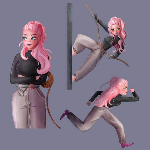 Дизайн персонажа. Девушка шпион