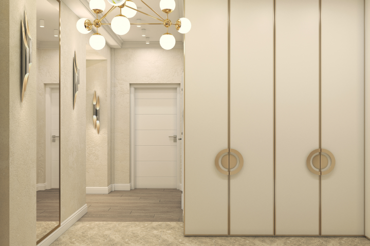 Прихожая в стиле неоклассика