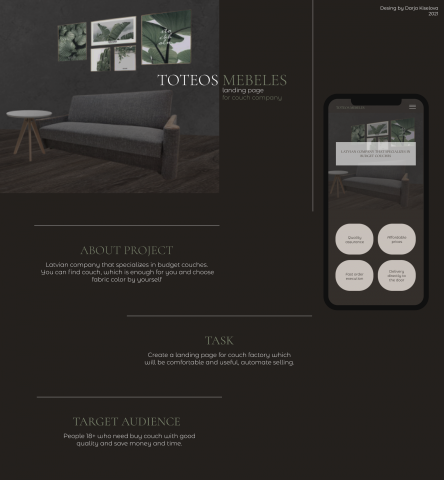 Лендинг для Мебельной компании