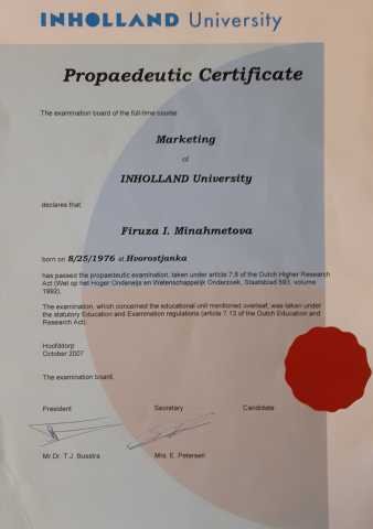 Сертификат маркетолога