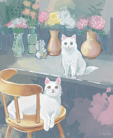 Кот большой, кот малый и кот  удачи