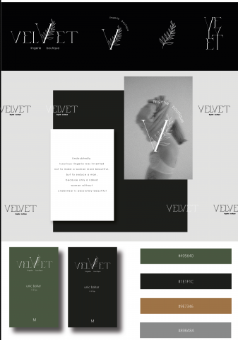 Разработка айдентики для нижнего белья "Velvet"