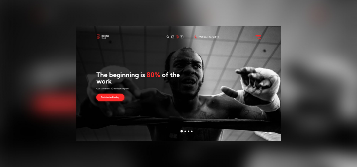 Лендинг  бокса "BOXING-CLUB"