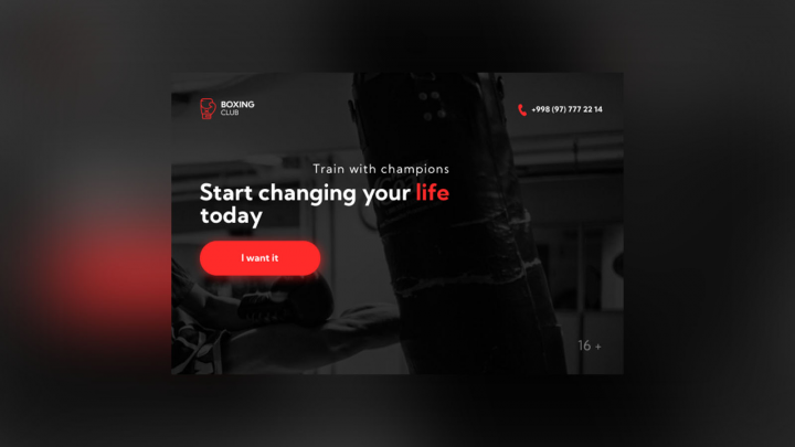 Баннер бокса "BOXING-CLUB"