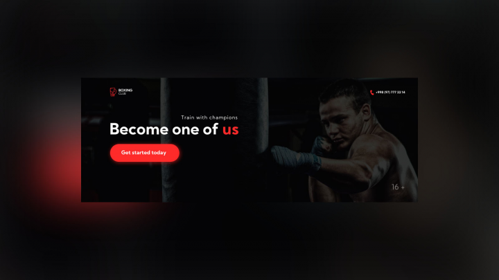 Баннер бокса "BOXING-CLUB"