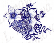 эскиз для тату хной