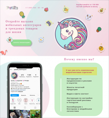 Лендинг для франшизы