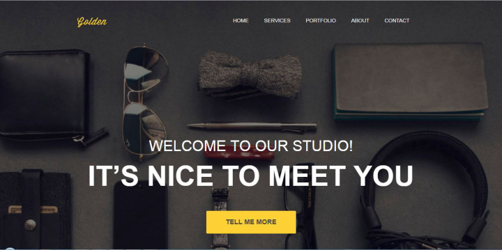Вёрстка Landing Page Golden