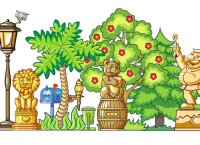 Предметы и декоры для компьютерной игры, векторная графика