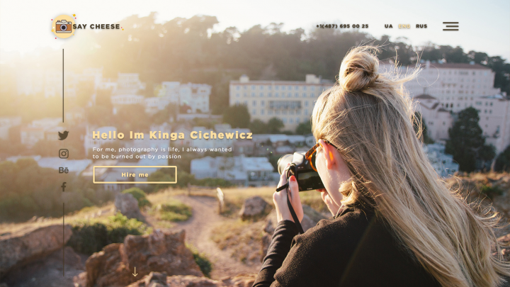Сайт для фотографа "Say cheese"