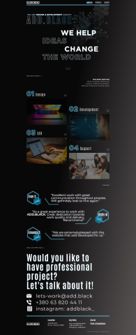 Design & Development agency "ADD.BLACK"