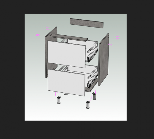 Кухонный гарнитур №100 Схема сборки