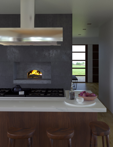 Кухня с очагом