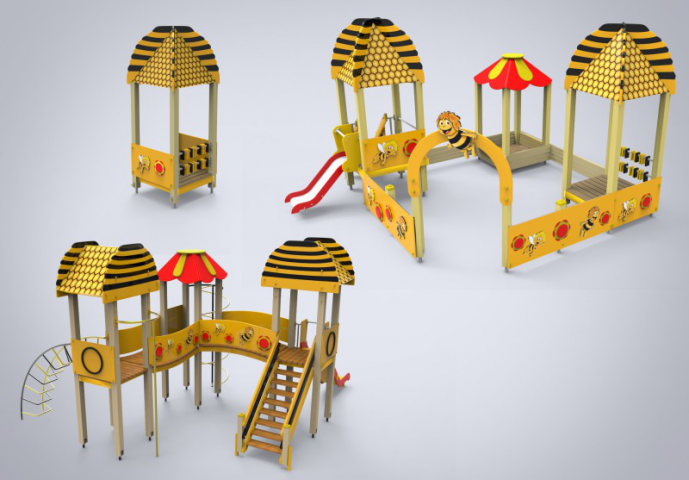 Детские городки "пчелка" для каталога