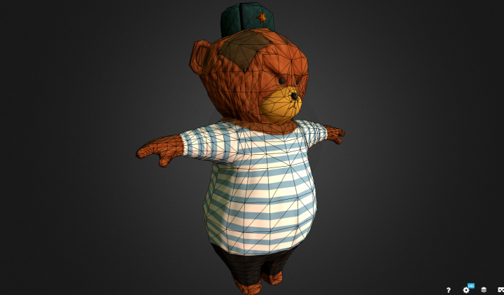 Low Poly модель Teddy bear