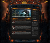 Фан-сайт игры WoW на CMS CutePHP