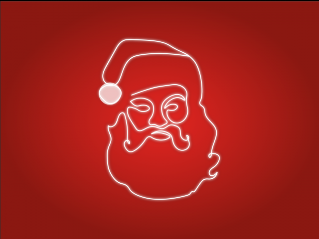 Santa one line art