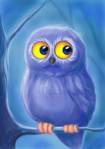 Сова в лесу