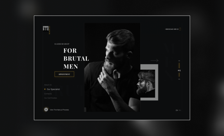 Landing для барбершопа