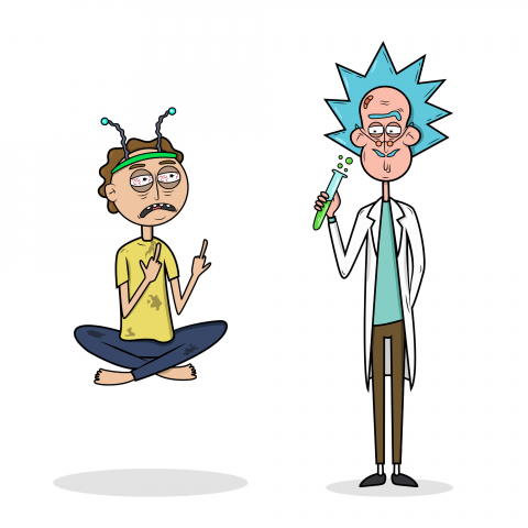 Стикеры и персонажи Rick & Morty