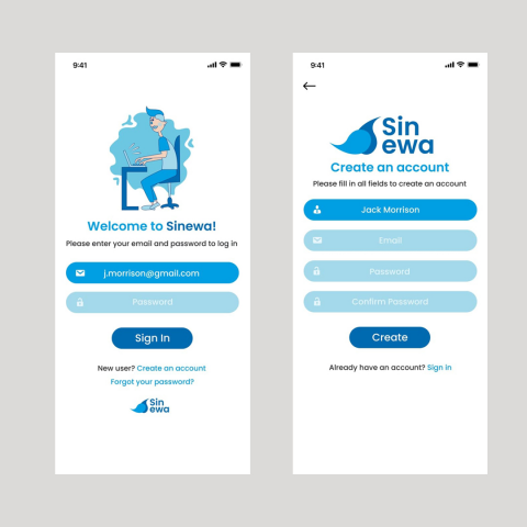 Мобильное приложение Sinewa (в разработке)