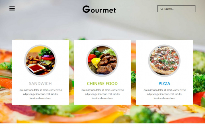 Тема WordPress Gourmet кулинарный блог