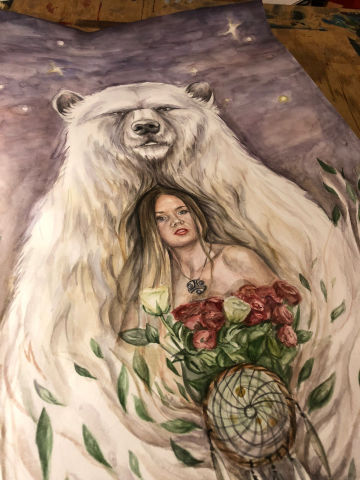 Девушка и лунный медведь