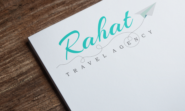 Вариант логотипа для тур агенства RAHAT travel