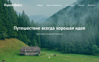 Верстка многостраничного сайта Форест тревел